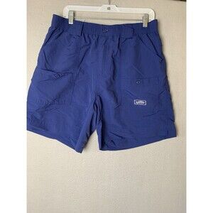 AFTCO Shorts Mens Size 38 Blue Cargo Pockets Fishing Nylon